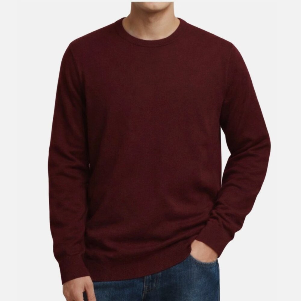 Paisley & Gray Men's Diamond Knit Crewneck Sweater Cranberry Size XXL
